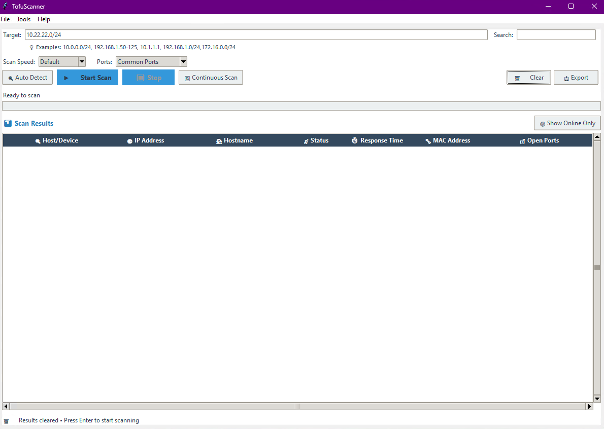 TofuScanner Layout